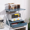 2-Tier Desktop Printer Stand Holder Shelf Printer Stand with Storage Drawer