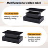 Coffee Table With Storage Lift Top 4 Drawers Wooden Living Room Furniture Black