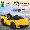 Toddlers 12V Ride On Toy Car Electric Vehicles with Remote Control-Yellow