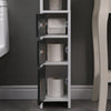 Modern Bathroom Tall Cabinet with Storage Shelf&Door Corner Shelf Bookshelf