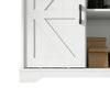 Sliding Barn Door Sideboard Storage Cabinet Coffee Bar TV Stand Farmhouse Style