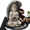 Tabletop Fountain Indoor Rockery Desktop Mountain Waterfall Ornament w/LED Decor