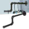 Wall-Mounted Clothes Rack Industrial Rail Iron Pipe Home Laundry Display Shelf