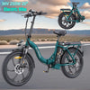 Hillmiles 20" Folding Electric Bike 36V 13Ah 250W City Ebike 15.5mph Fat Tire UK