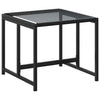 13 Piece Garden Dining Set Black Poly Rattan W0T5