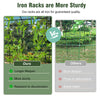220cm Garden Arch Trellis Extra Tall Metal Tunnel Trellises Arbors with Stakes
