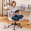 Height-Adjustable Armless Swivel Task Chair Vanity Chair Home Office-Grey