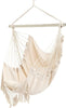 Hammock chair,hanging rope swing chair with2cushions, for indoor and outdoor use