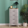 Fabric Cabinets Storage Unit Metal Frame Chest of Drawer Organiser Bedside Table