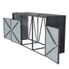 240cm Metal Bin Shed Triple Wheelie Bin Storage Cover Rubbish Dustbin Three Shed