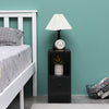Slim Tall Bedside Table Cabinet with Drawer & Storage Space for Bedroom