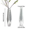 XL Floor Vase Sparkle Diamond Crushed Silver Mirrored Vase Bevelled Border Base