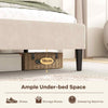 Double Platform Bed Mattress Foundation w/ Wooden Slats Support