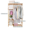 Solid Wood Coat Rack Stand Clothes Hanging Rail Rack Shelf Closet Portable Use