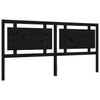 Bed Frame with Headboard Black 200x200 Solid Wood W0M1
