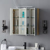 Bathroom Cabinet Mirror Wall Mounted Storage Cupboard Adjustable Shelf Top Light