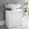 White High Gloss Bathroom Under Sink Cabinet Basin Cupboard Bathroom Storage