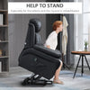 PU Leather Lift Stand Assistance Recliner Extra Padded Electric Power w/Remote