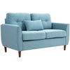 Chic Loveseat w/ Armrests, Light Blue , Refurbished