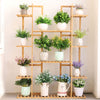 Bamboo Plant Stand 17 Pot Flower Display Rack Corner Garden Shelf Holder