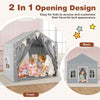 Indoor Toddler Tent 3-4 Kids Large Play Tent House w/Star Lights-Grey