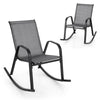 Patio Rocking Chair Set of 2 Outdoor Ergonomic Rockers Breathable Rocking Chair