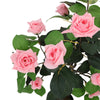 Large Artificial Pink Rose Flower Tree Realistic Fake Plant In/Outdoor Home Deco