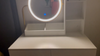 Modern Dressing Table Set with LED Light Mirror Stool Drawers Shelves Bedroom