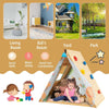 2-in-1 Wooden Hideaway Play Set Kids Triangle Playhouse Fun Activity Play Set