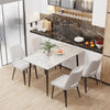 120cm Long Marble Dining Table Rectangular Room Kitchen Dinette Table 4-6 Seater