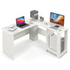 L-Shaped Corner Computer Desk Workstation Home Office PC Table Writing Desk