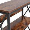 Slim Hall Desk Storage Shelf X-Design Shoe Rack Bookshelf Entryway Console Table