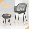 3 Pcs Metal Chair Set Indoor Outdoor Metal Furniture Set Bistro Set