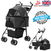 Pet Stroller Dog Cat Puppy Pram Pushchair Travel Cart Jogging Buggy Carrier NEW