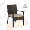 PHI VILLA Garden Furniture Patio Wicker Rattan Chairs with Cushion for Yard