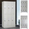 180cm Tall Metal Storage Cupboard 6/9 Doors Cabinet Gym Staff School Locker