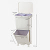 Plastic Flip Top Bin Waste 42L Rubbish Dust Bins Home Kitchen Office on Wheels