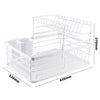 Kitchen Dish Drainer Rack Sink Washing Plates Draining Board Cutlery Cups Holder