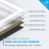 Heilmetz LED Bathroom Mirror With Shaver Socket Demister Lights Touch 50x70cm