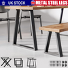 2x Industrial Steel Table Legs Stand Feet Trapezium X Square Shape Frame 2024
