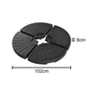 4 Piece Banana Heavy Garden Duty Cantilever Parasol Base Weights Umbrella UK