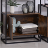 Vintage Industrial Bookcase Large Rustic Shelf Tall Side Cabinet Display Storage