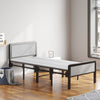 Folding Single Bed 3FT Metal Spare Guest Bed Portable Sleeper Bedframe Adults