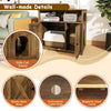 Wooden Side Table Cat House Enclosure Cat Litter Box