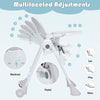 Adjustable Toddlers High Dining Chair Foldable Baby Highchair w/Double Trays