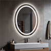 LUVODI Oval Dimmable Bathroom Illuminated LED Mirror & Double Lights Anti-Fog UK