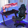 Gaming Office Chair With Racing 12 RGB LED Computer Work Seat Leather RGB Igpqph