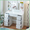 Bedroom Dressing Table Vanity Desk Set With Hollywood LED Lighted Mirror Drawers