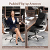 Executive Office Chair PU Leather Computer Desk Chair w/ Rocking Function Black