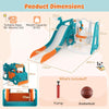 Toddler Slide and Swing Set Indoor Climber with Slide & Basketball Hoop